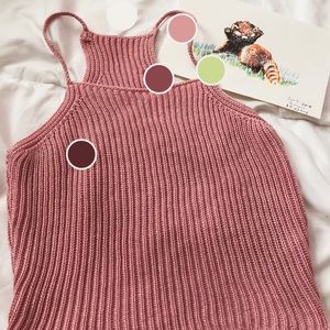 pink halter crop